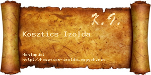 Kosztics Izolda névjegykártya